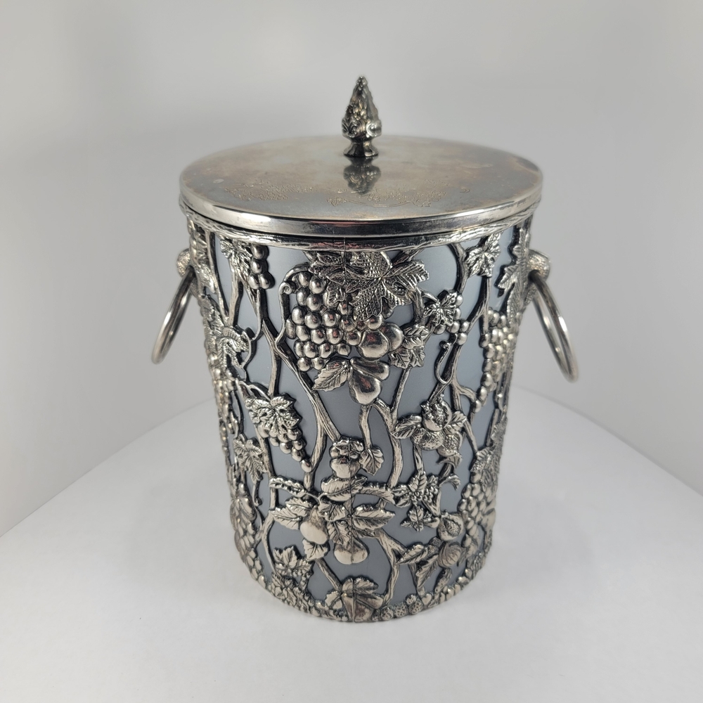 Vintage Champagne/Ice Bucket Silver Heavy Metaloverlay